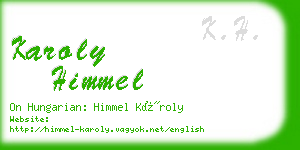 karoly himmel business card